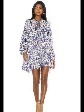 Free People Oversized Love Letter Tunic Blouse Dress Size S Boho Festival